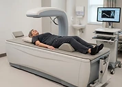 Portable Densitometer — DXA bone densitometry scanner in a diagnostic imaging room