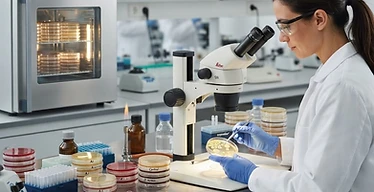 Blood Culture System — Culture incubator and petri dishes in a microbiology laboratory