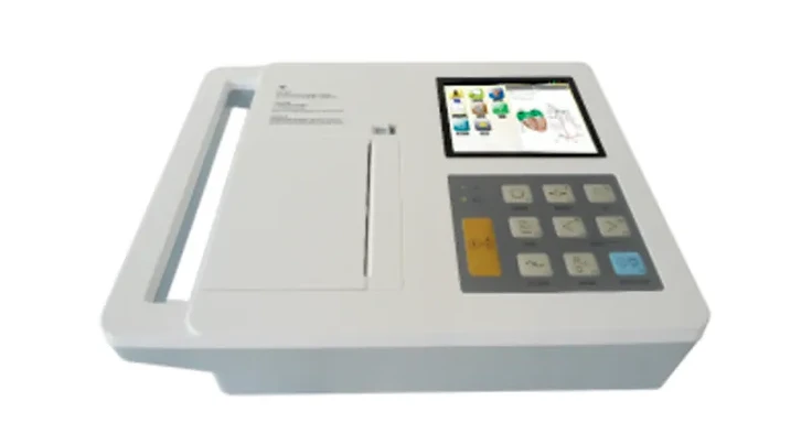 Wincom ECG-RB600 6-channel electrocardiograph with LCD display, keypad control panel and integrated thermal printer
