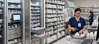 Pharmacy Refrigerator — Hospital pharmacy automated dispensing cabinets and medication shelves