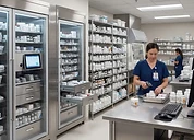 Tablet Counting Machine — Hospital pharmacy automated dispensing cabinets and medication shelves