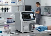 Siemens RAPIDPoint 500e Blood Gas System — Benchtop blood gas and electrolyte analyser in a point-of-care laboratory