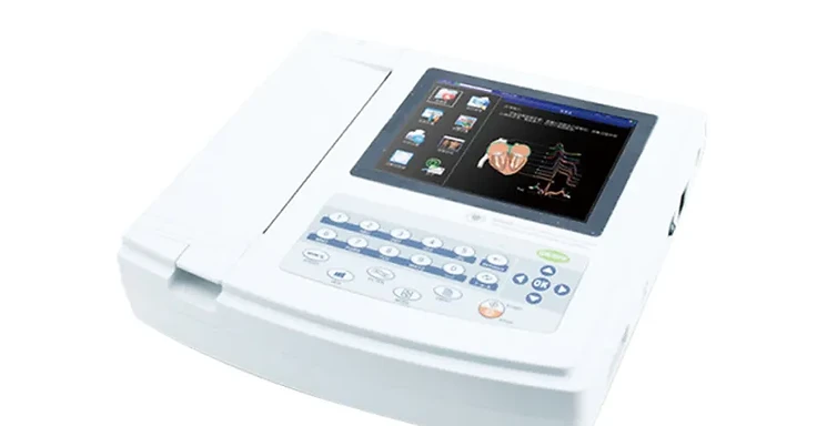 Wincom ECG-KT1200 12-channel electrocardiograph with graphical screen, numeric keypad and thermal paper output