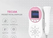 Pocket Fetal Doppler TEC10A — Gynaecology examination chair with obstetric ultrasound machine in a clinic room