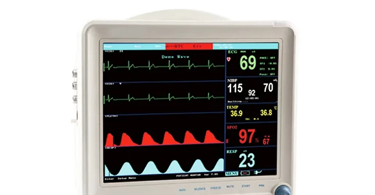 Wincom PM-RB9000N portable six-parameter patient monitor with 12-inch colour TFT display and rotary dial
