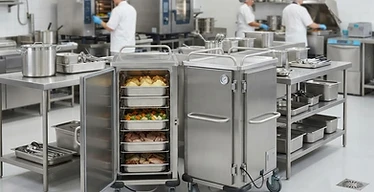 Hospital Food Trolley — Hospital kitchen food warming trolleys and bulk catering equipment