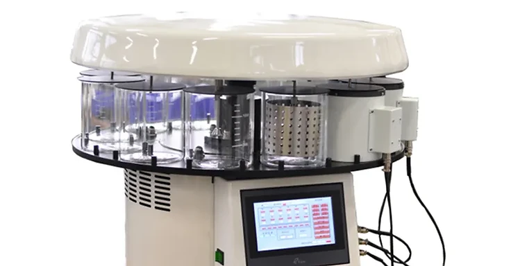 Wincom TP-566 vacuum spin tissue processor with carousel of reagent baths and colour touchscreen