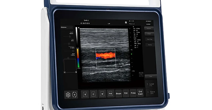 Medsinglong Pad Touch Vet MSLVU45 portable touch-screen veterinary ultrasound system with colour Doppler imaging on display