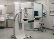 Siemens MAMMOMAT Inspiration Digital Mammography System — Mammography breast screening machine with compression paddle in a women's imaging room