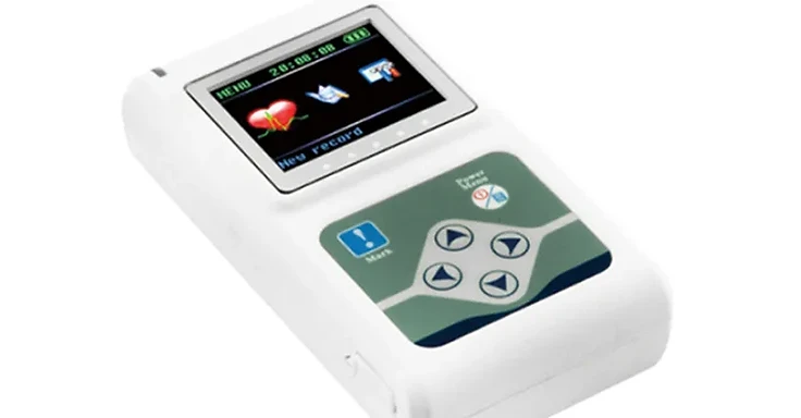Wincom ECG-D9803 dynamic ECG Holter recorder with colour display, directional keys and event mark button
