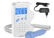 Handheld Fetal Doppler with LCD Display — Gynaecology examination chair with obstetric ultrasound machine in a clinic room