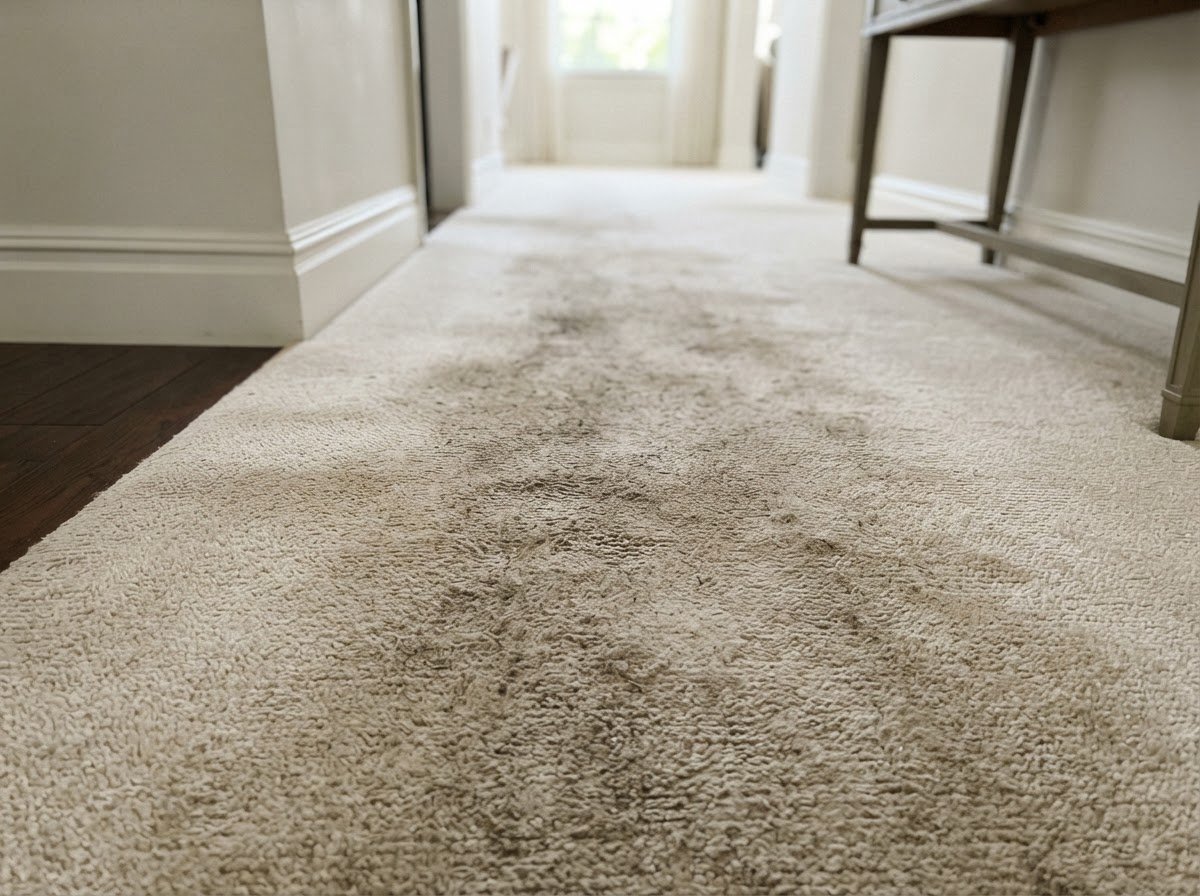 Living Room Carpet Restoration — before