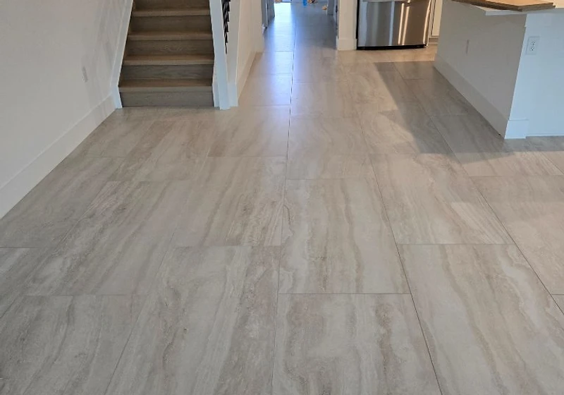 Professionally restored floors in a holiday-ready South Florida home