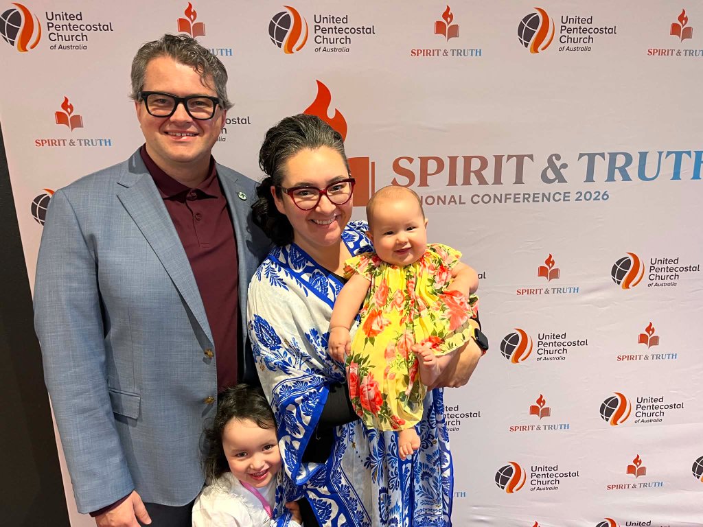 Nate and his family at the Spirit & Truth National Conference 2026
