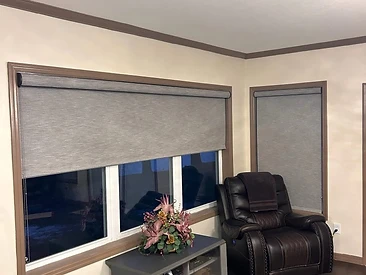 Motorized shades installed in a Jacksonville home