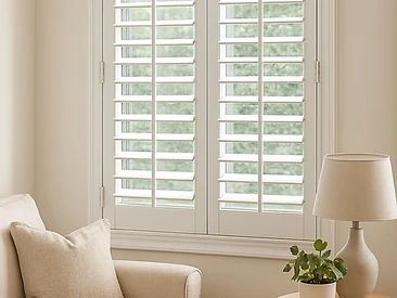 Custom plantation shutters installation