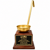KNON Radio 2021 Golden Ladle Chili Cook-Off Award (14-inch ladle on base)