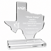 Laser-engraved acrylic State of Texas