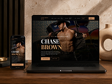 Chase Brown, musician and live performer, featured in the Chase Brown Music website project by Stone + Grain Studio.