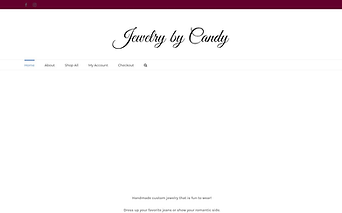 Original Jewelry by Candy homepage before the redesign.