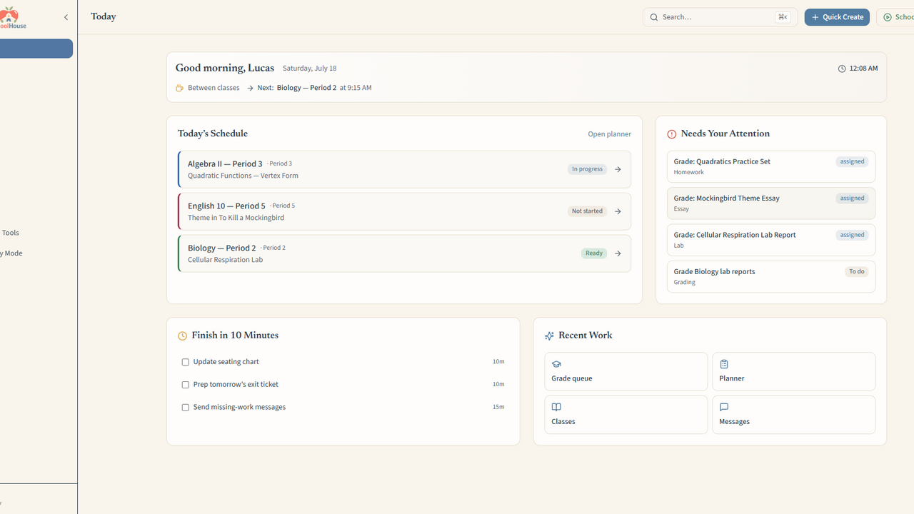 SchoolHouse - The Complete Teacher Command Center template preview