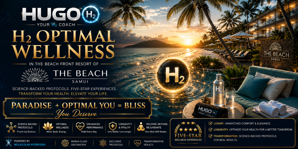 HUGO H₂ Optimal Wellness at The Beach Samui — Science-Backed Protocols, Five-Star Wellness Experiences