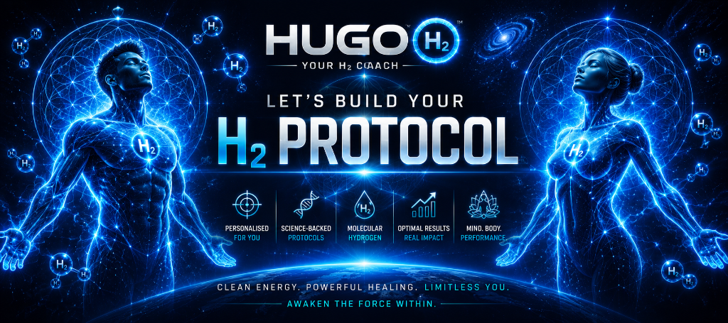 Let's Build Your H₂ Protocol — HUGO Your H₂ Coach. Clean energy. Powerful healing. Limitless you.