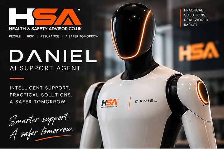 Daniel branded portrait with HSA identity