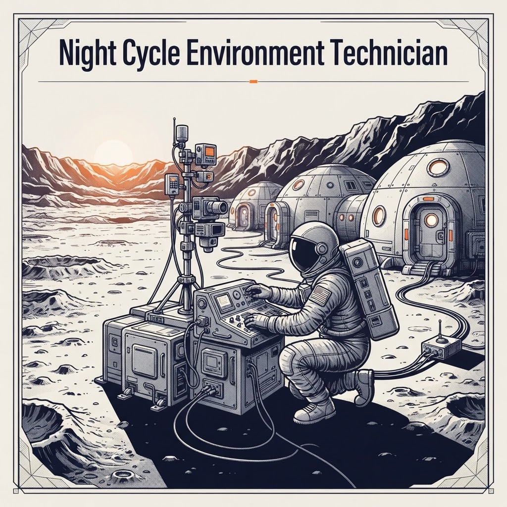 Field plate — Night Cycle Environment Technician, Shackleton Base, Luna South Pole