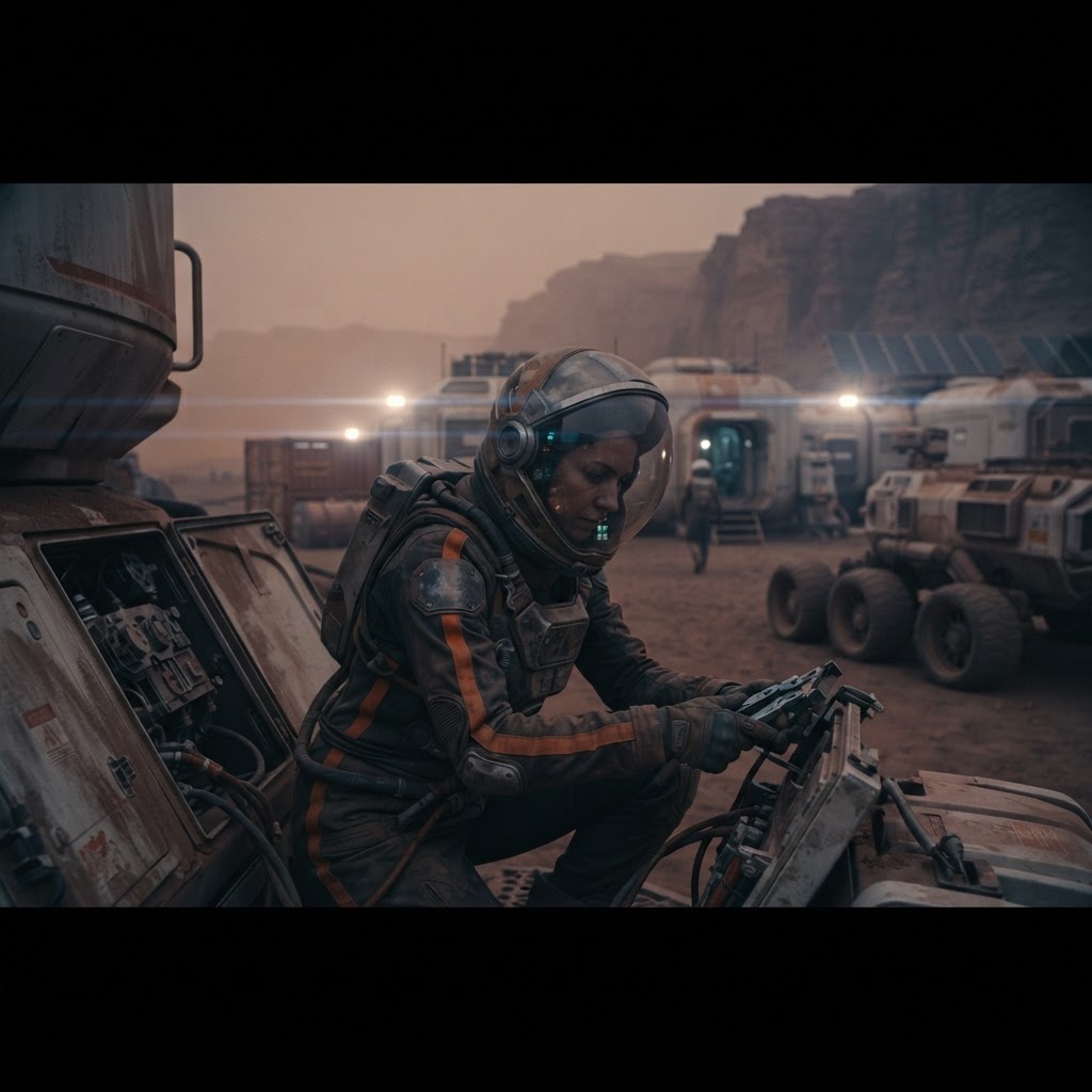 Field plate — Chief Propulsion Engineer, Dust Season Operations, Valles Marineris Outpost, Mars