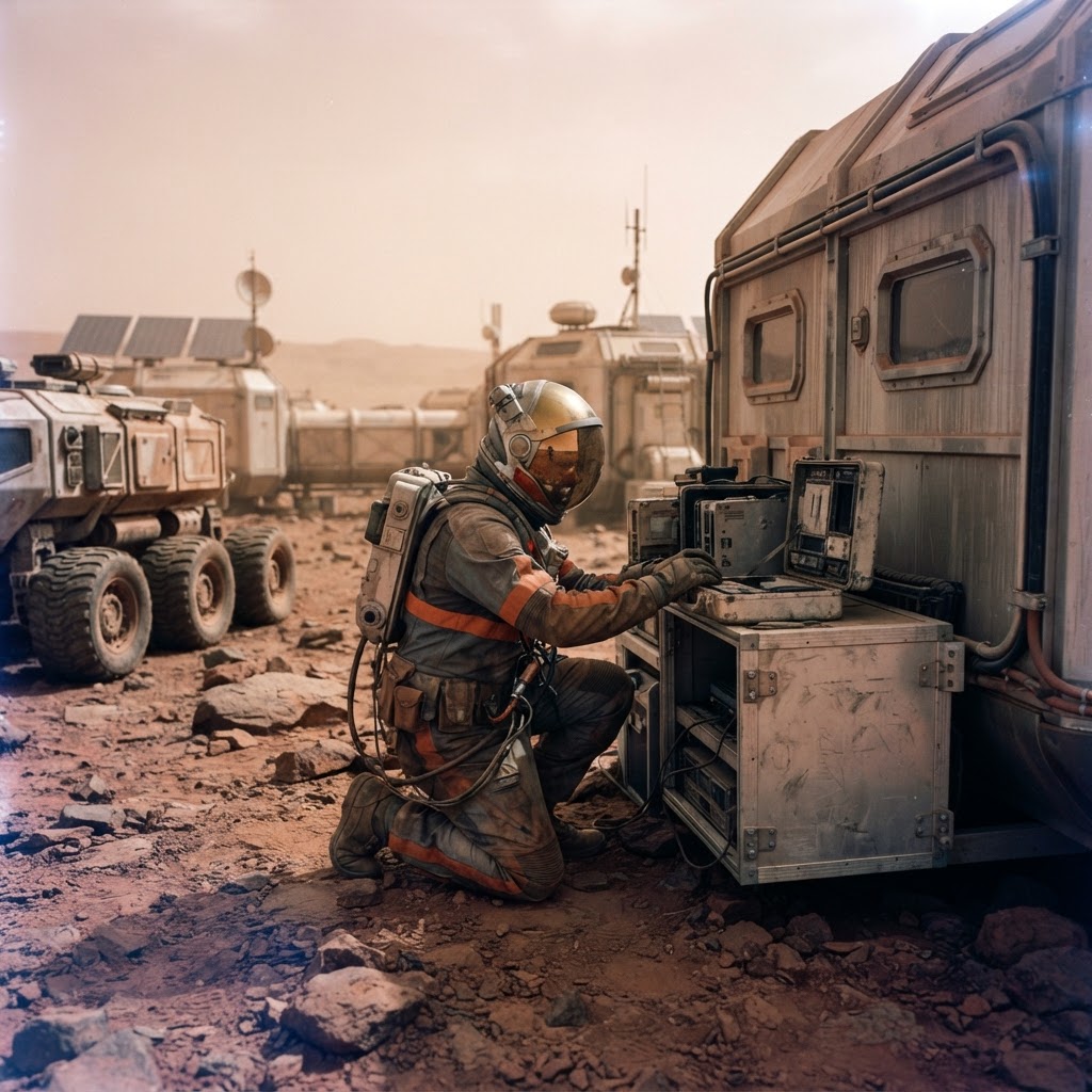 Field plate — Apprentice Rapid Response Media Archivist, Elysium Settlement, Mars