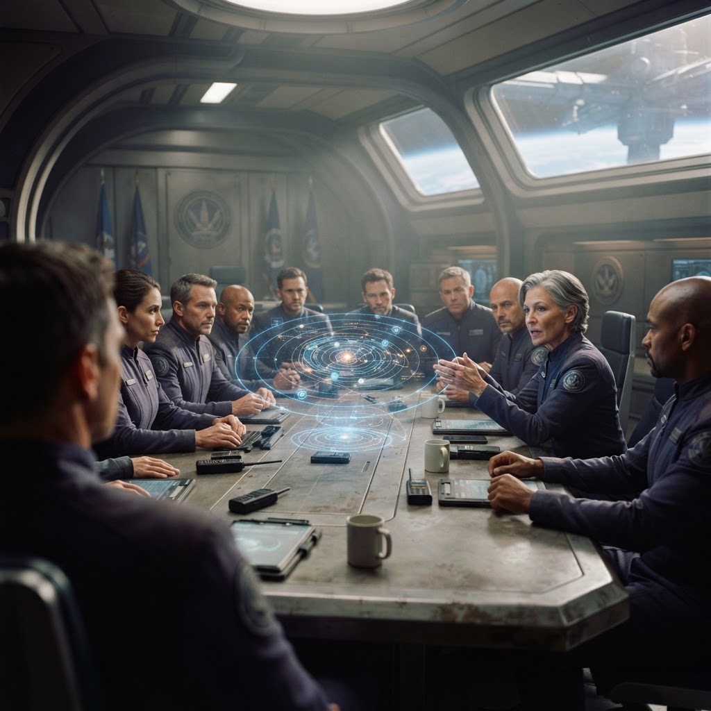 Operational photograph of Galactic Accord Peacekeeping Command