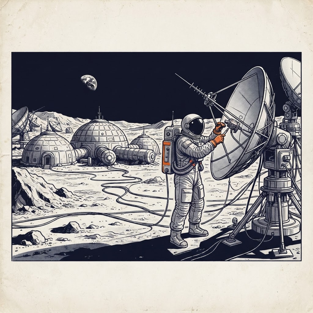 Field plate — Far Side Radio Astronomy Technician, Daedalus Array, Luna Far Side