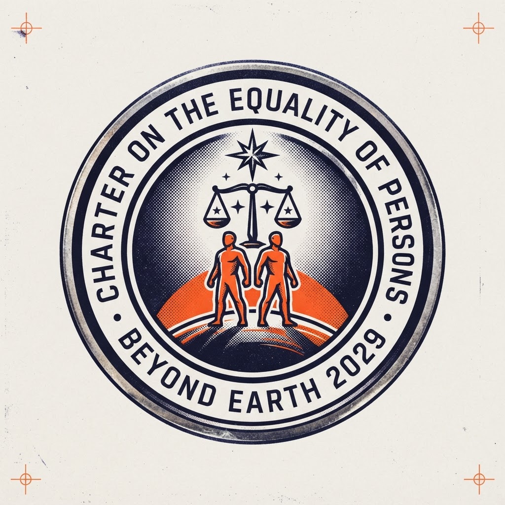 Official seal plate of The Charter on the Equality of Persons Beyond Earth