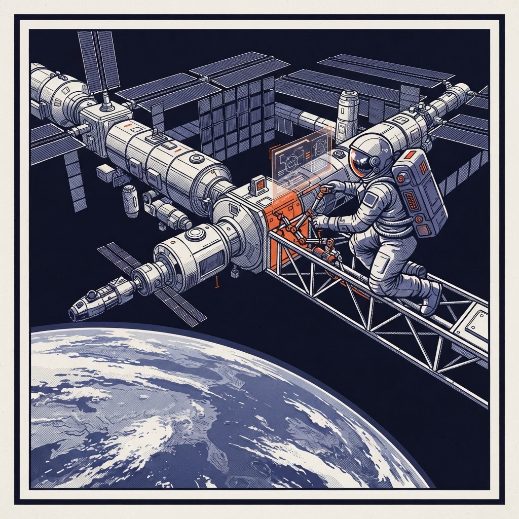 Field plate — Rapid Response Specialist for Armstrong Station Survey, Armstrong Station, LEO