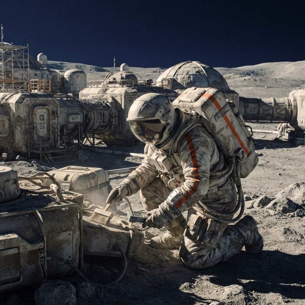 Field plate — Apprentice Dust Season Habitat Technician, Far Side Array, Luna