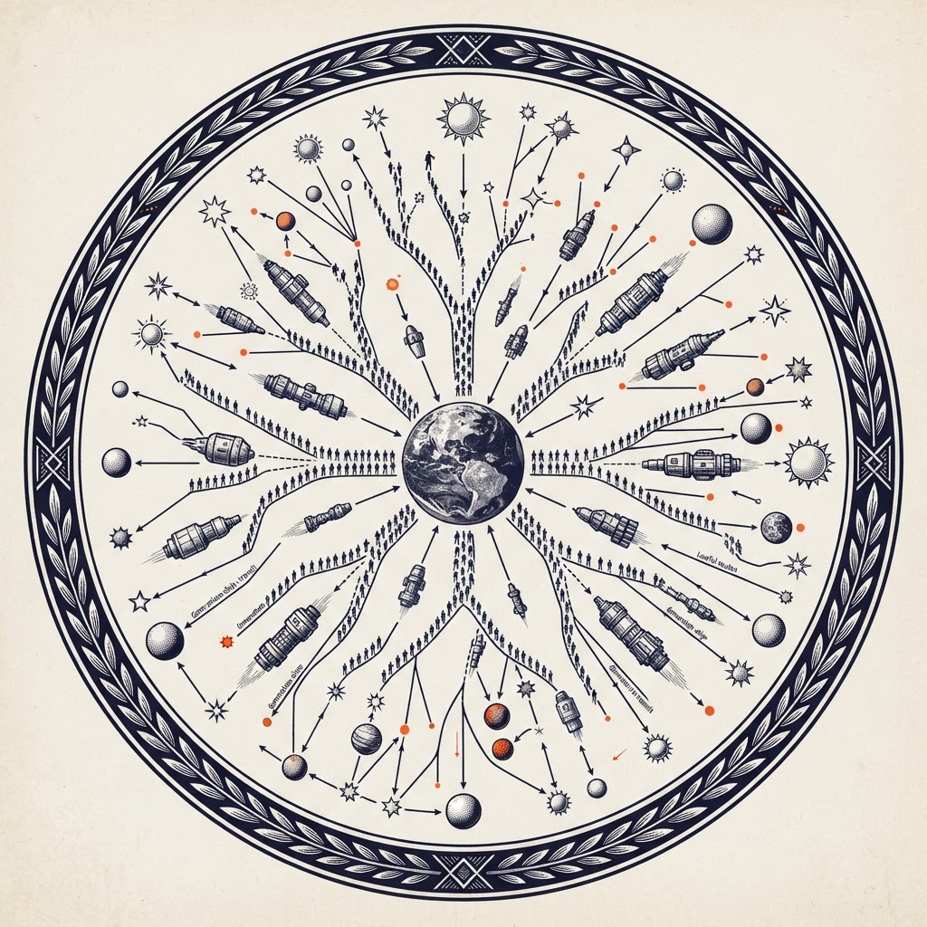 Official seal plate of The Intergalactic Accord on the Expansion of Humanity