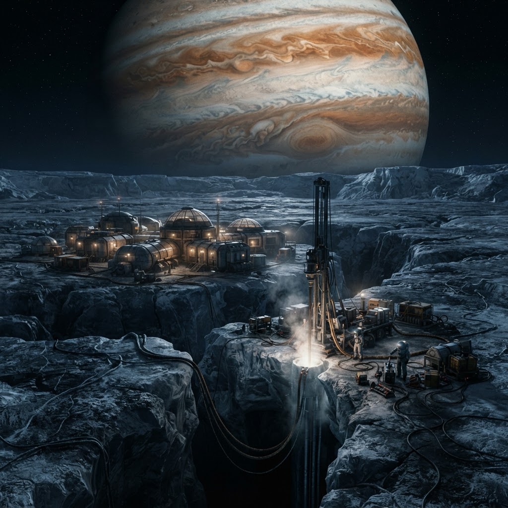 Cinematic plate of Europa Under-Ice Program