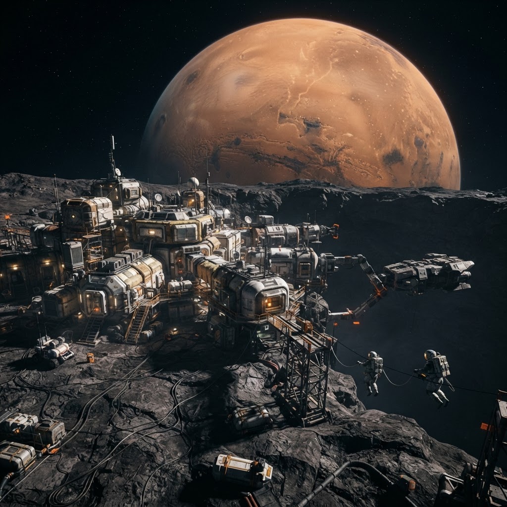 Cinematic plate of Phobos Transfer Hub