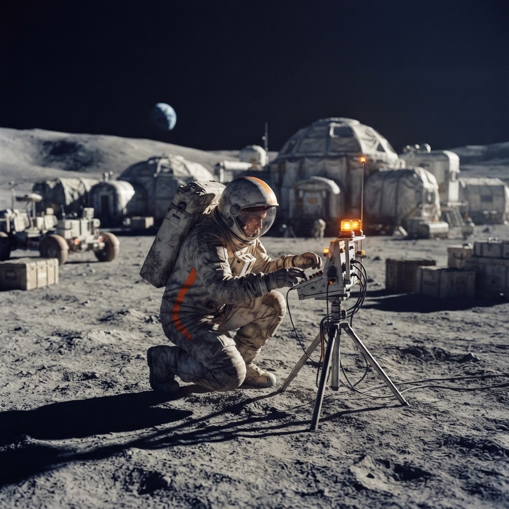 Field plate — Dust Season Signal Specialist, Far Side Array, Luna