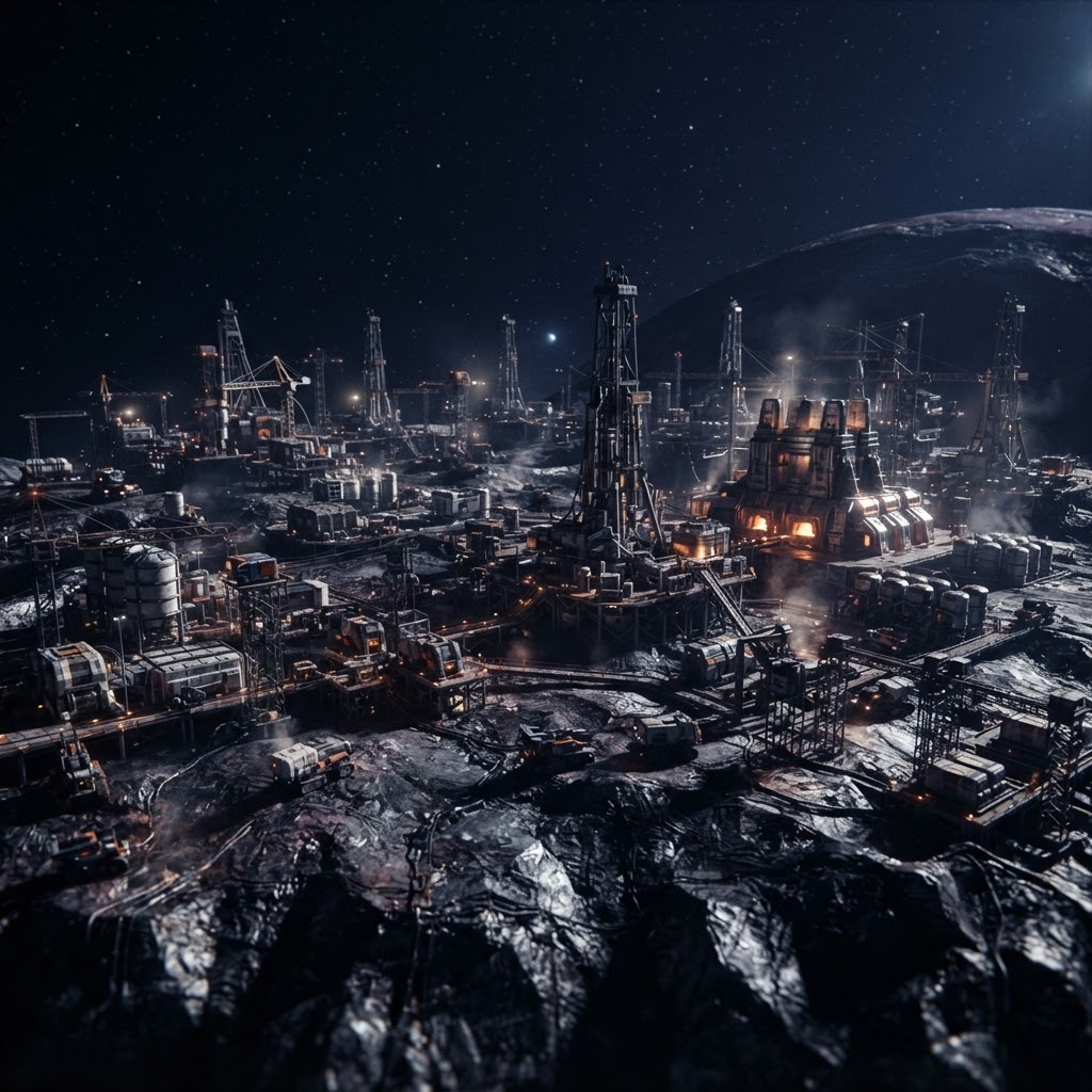 Cinematic plate of Psyche Metals Platform