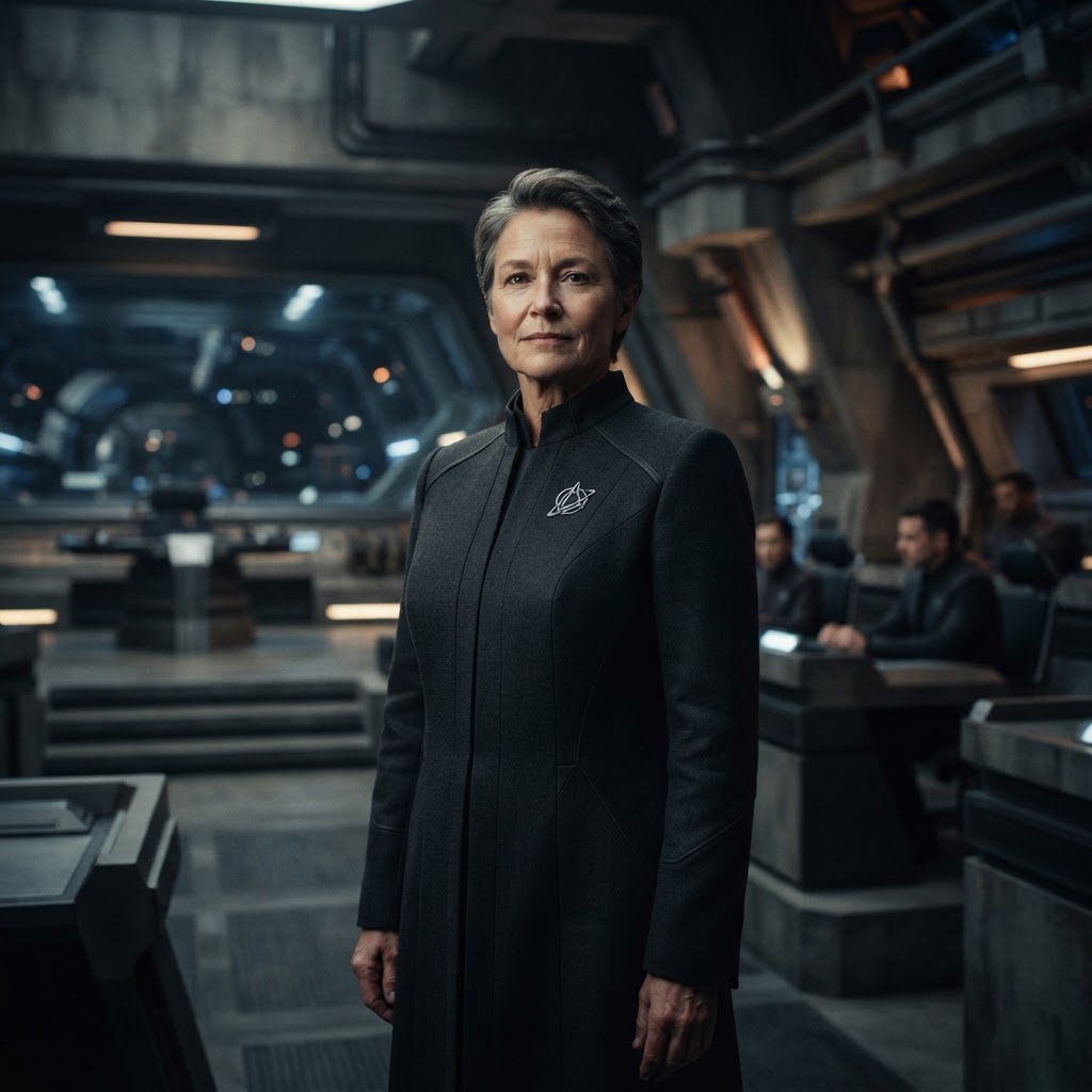 Official Council portrait of Ambassador Olivia Chen, Chairperson of the Transgalactic Council