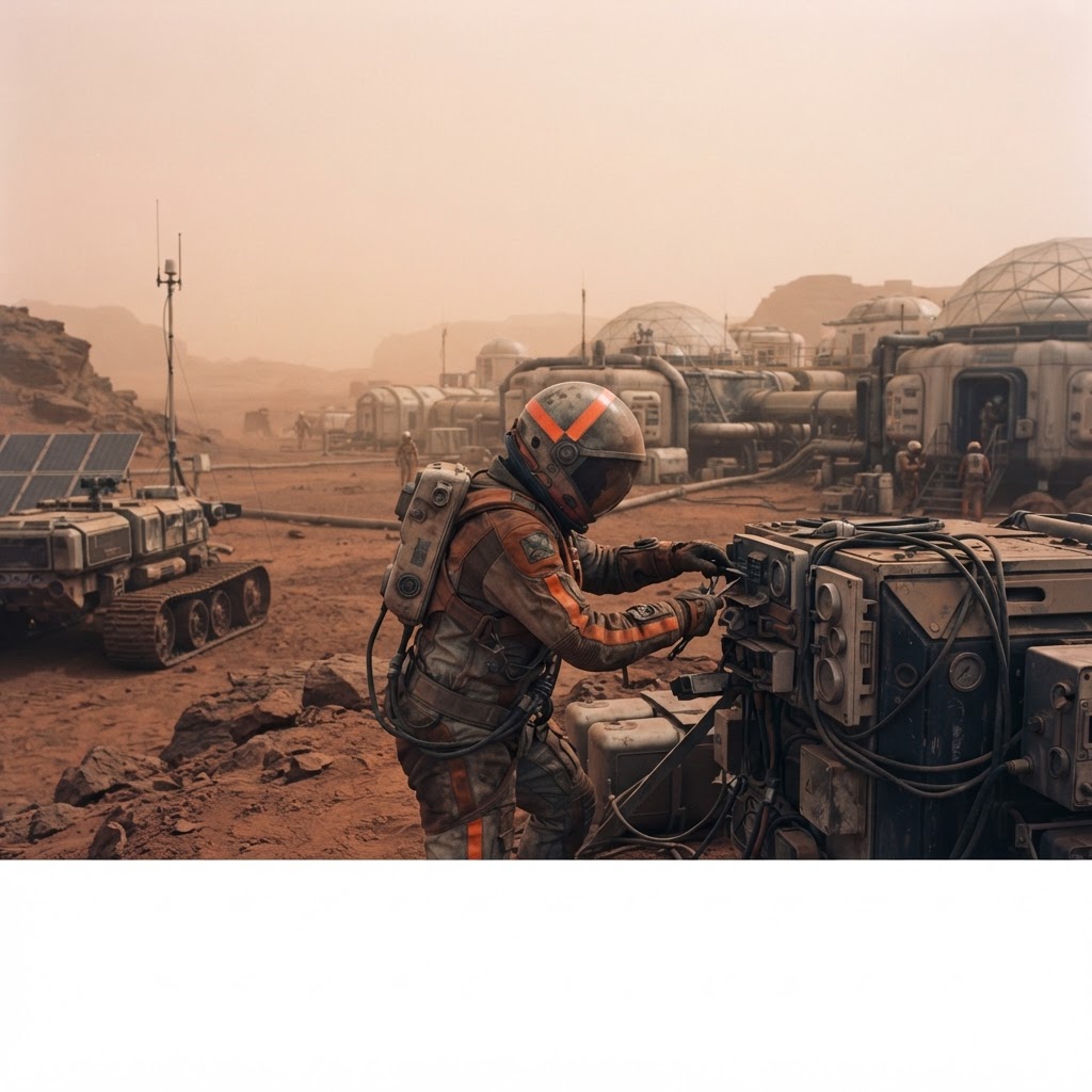 Field plate — Senior Atmospheric Terraforming Technician, Valles Marineris Outpost, Mars