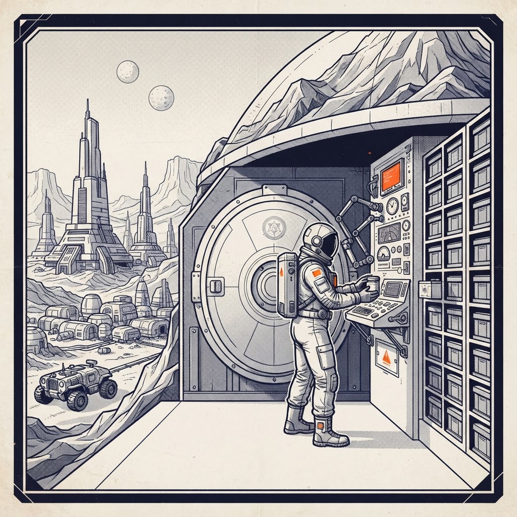 Field plate — Seed Vault Custodian, Pathfinder Depot, Gliese Sector
