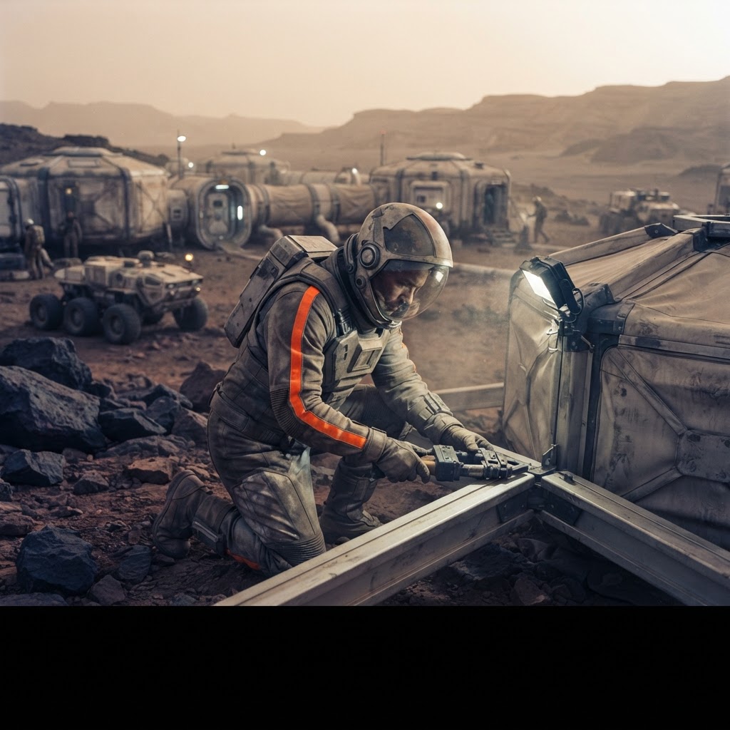 Field plate — First 500 Structural Fabrication Technician, Elysium Settlement, Mars