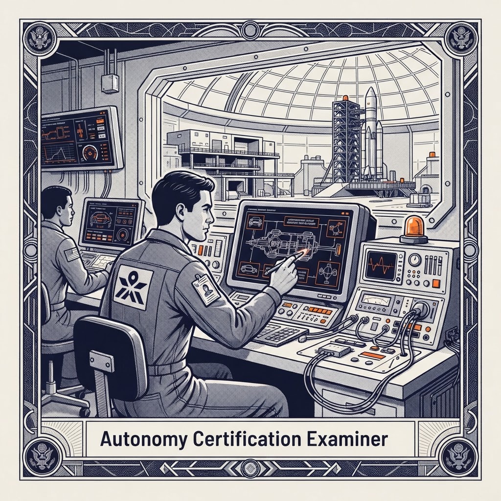 Field plate — Autonomy Certification Examiner, Fleet Certification Office, Earth