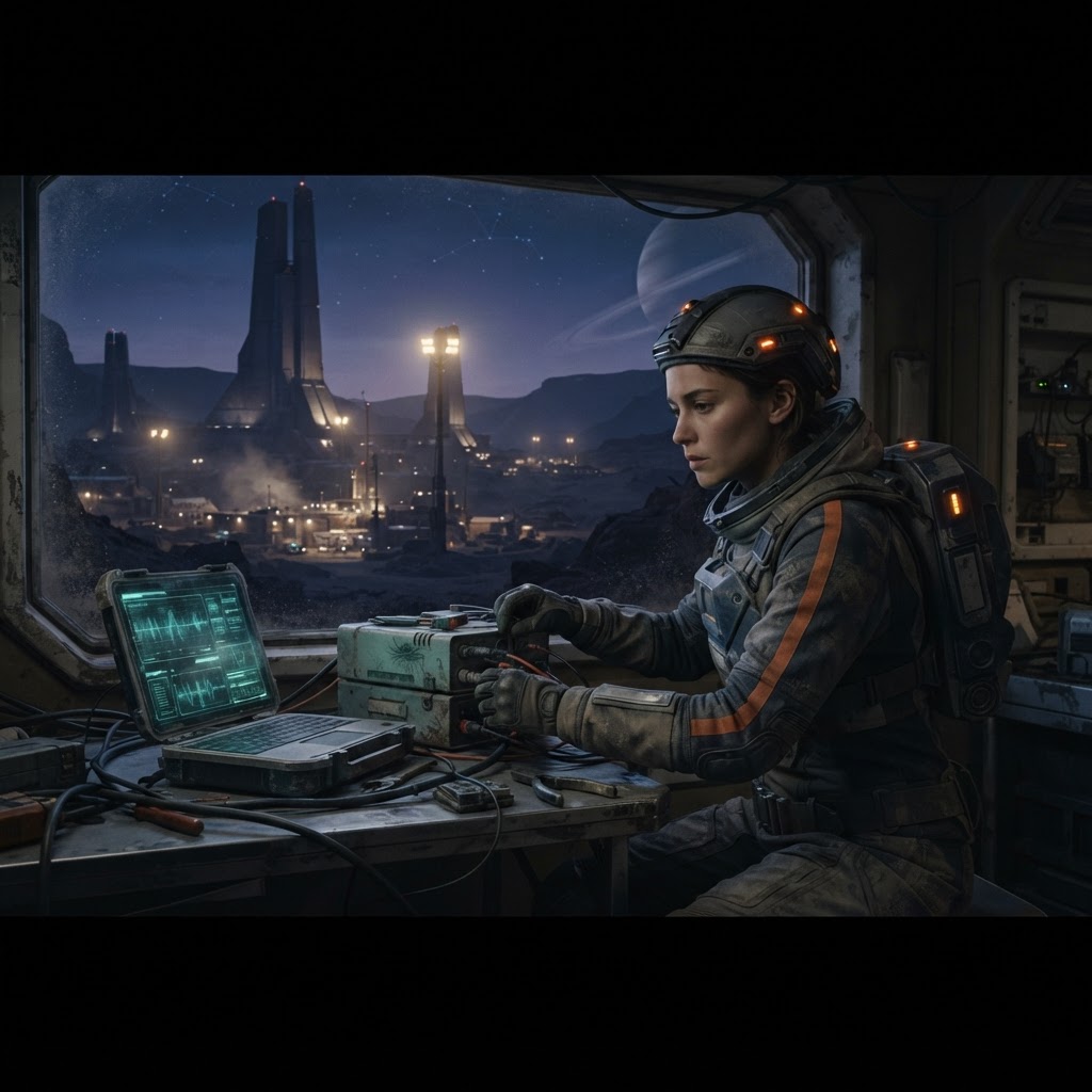 Field plate — Night Cycle AI Alignment Apprentice, Venus Aerostat Colony Morning Star