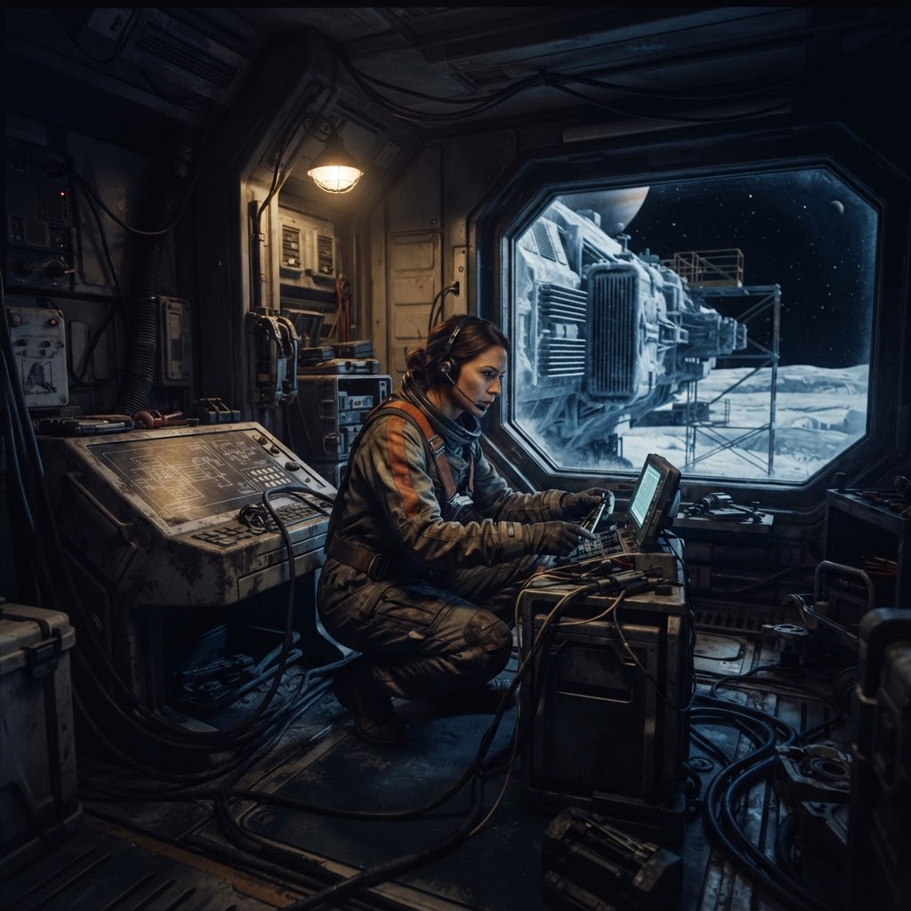 Field plate — Night Cycle Logistics Technician for Europa Under-Ice Surface-Docking Operations, Europa Under-Ice Program