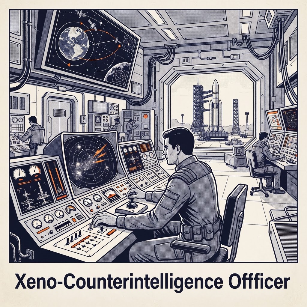 Field plate — Xeno-Counterintelligence Officer, Location Classified, Earth