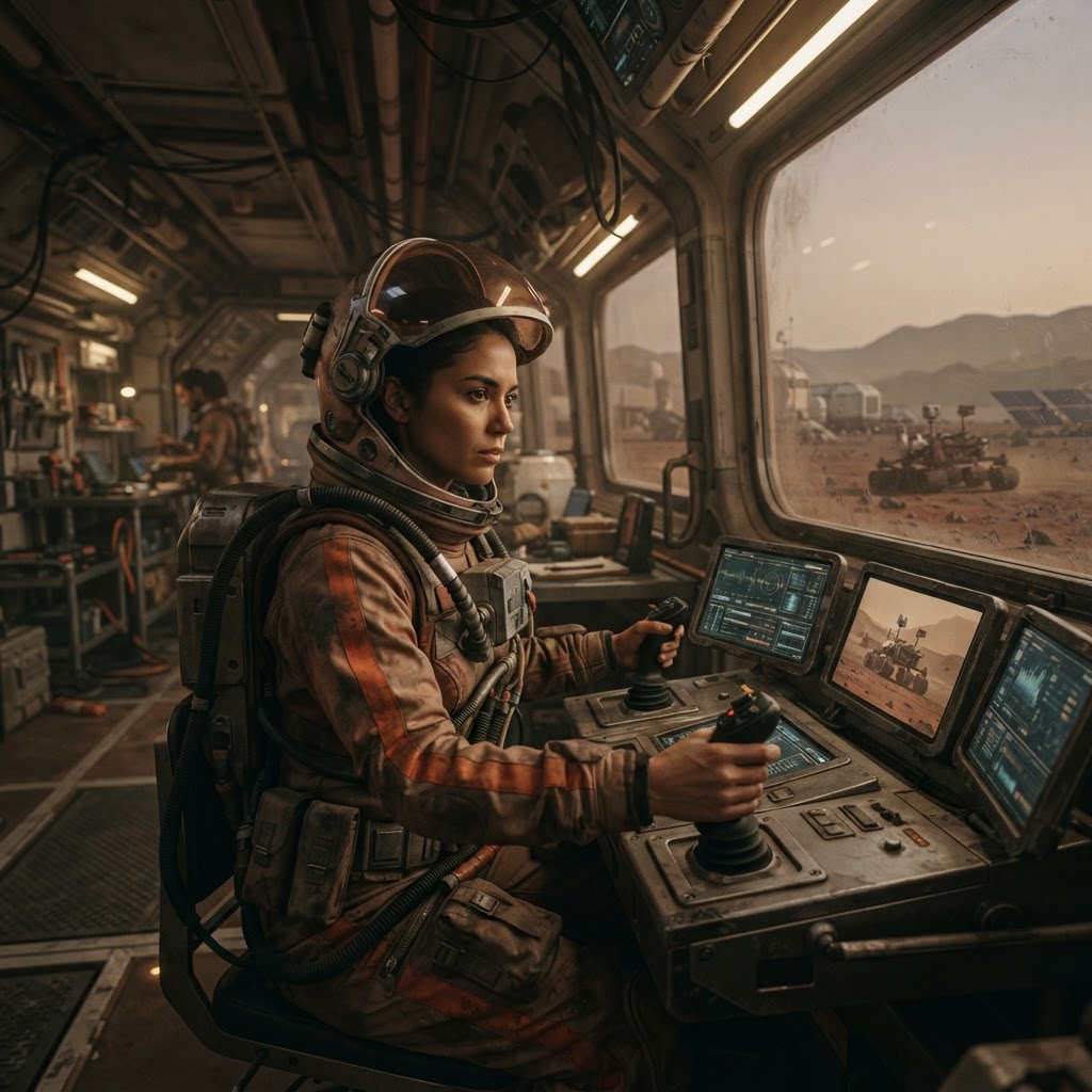 Field plate — Apprentice Conjunction Class Teleoperator, Valles Marineris Outpost, Mars